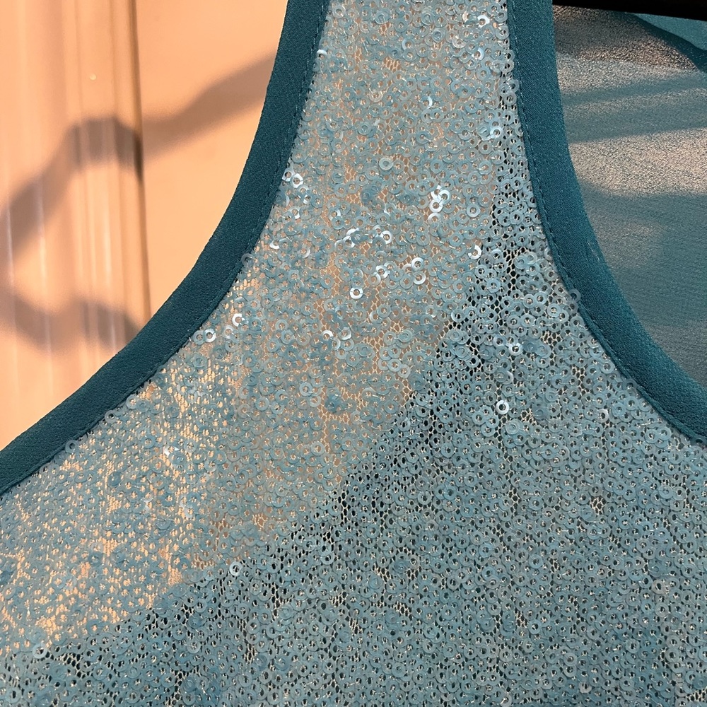 Sheer/sequin Racerback Tanktop - Picture 4 of 4